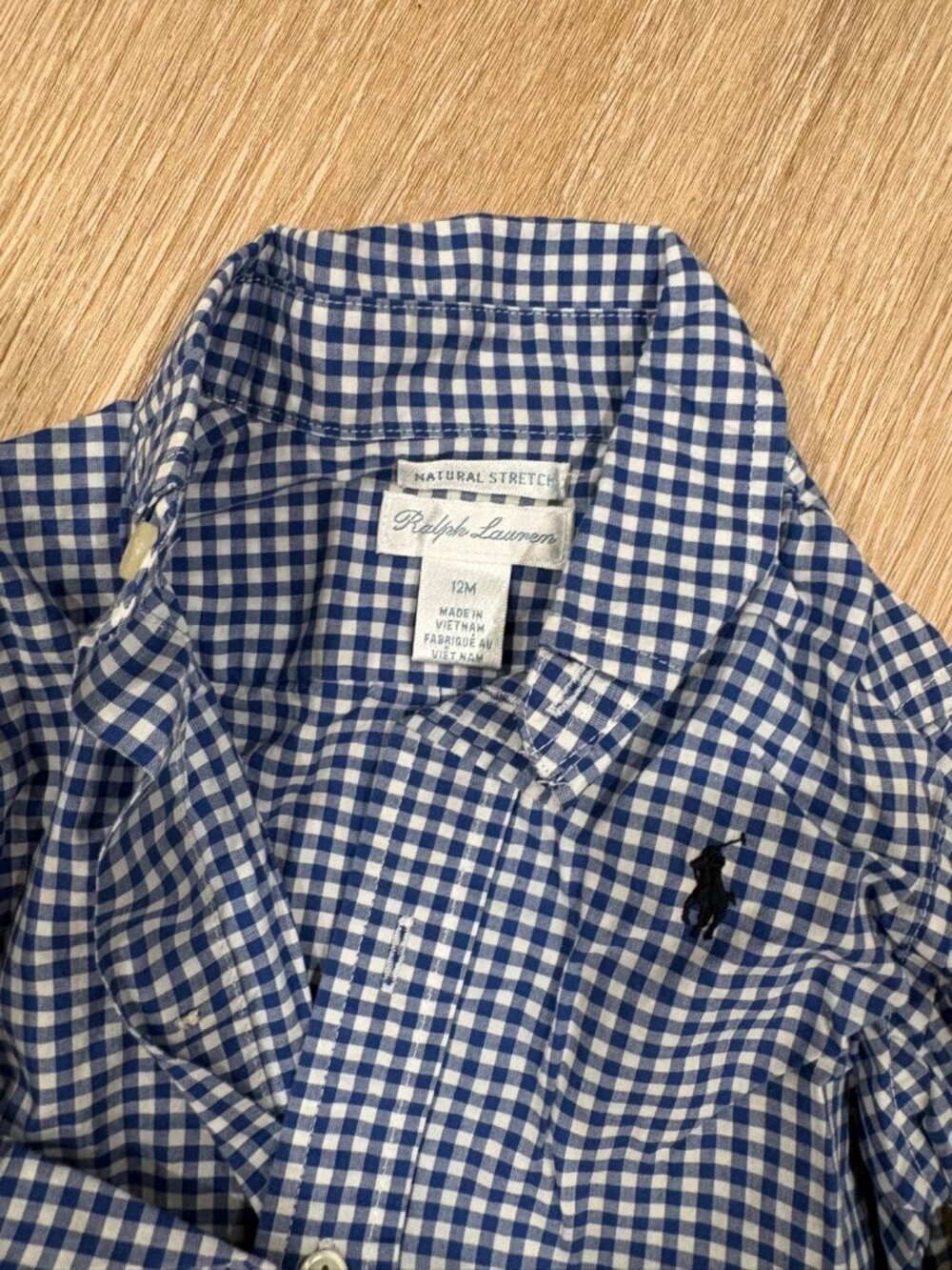 Ralph Lauren Gingham Shirt & Pants Set 12M Baby Boy
